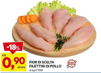 DPiù FIOR DI SCELTA FILETTINI DI POLLO offerta