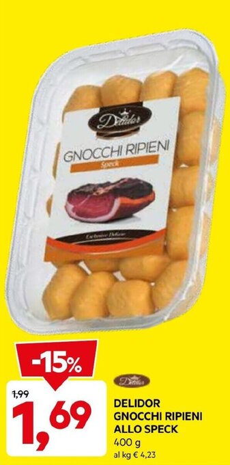 DPiù DELIDOR GNOCCHI RIPIENI ALLO SPECK 400 G offerta