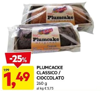 DPiù PLUMCACKE CLASSICO / CIOCCOLATO 260 g offerta