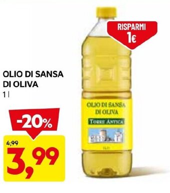 DPiù OLIO DI SANSA DI OLIVA 1 L offerta