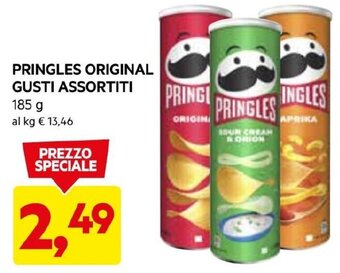 DPiù PRINGLES ORIGINAL GUSTI ASSORTITI 185 G offerta