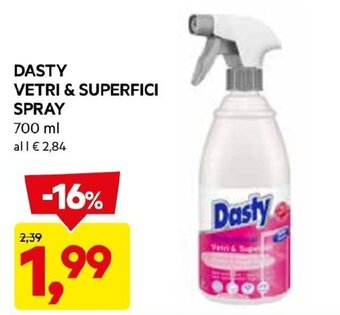 DPiù DASTY VETRI & SUPERFICI SPRAY 700 ML offerta