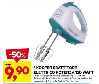 DPiù KOOPER SBATTITORE ELETTRICO POTENZA 150 WATT offerta