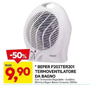 DPiù BEPER P203TER201 TERMOVENTILATORE DA BAGNO offerta