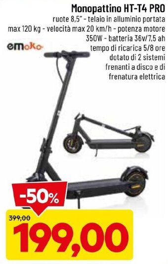 DPiù Monopattino HT-T4 PRO offerta