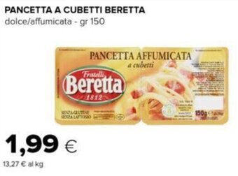 Oasi PANCETTA A CUBETTI BERETTA dolce/affumicata - gr 150 offerta