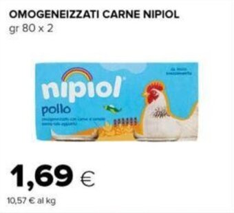 Oasi OMOGENEIZZATI CARNE NIPIOL gr 80 x 2 offerta