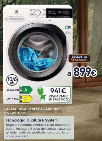 Unieuro Electrolux LAVASCIUGA PERFECTCARE 700 EW7WUN316 offerta
