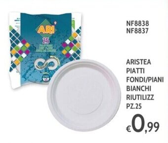 ARISTEA PIATTI FONDI/PIANI BIANCHI RIUTILIZZ PZ.25