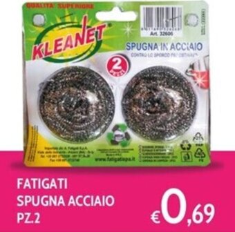 Italy Cash and Carry FATIGATI SPUGNA ACCIAIO PZ.2 offerta