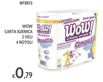 Italy Cash and Carry WOW CARTA IGIENICA 2 VELI 4 ROTOLI offerta