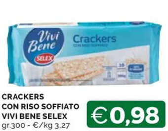 Mercatò CRACKERS CON RISO SOFFIATO VIVI BENE SELEX gr.300 offerta