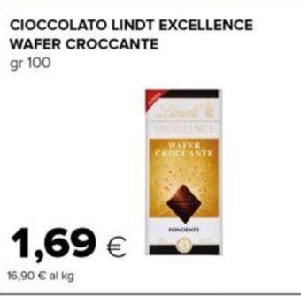 Oasi CIOCCOLATO LINDT EXCELLENCE WAFER CROCCANTE gr 100 offerta