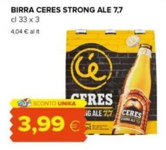 Oasi BIRRA CERES STRONG ALE 7,7 cl 33 x 3 offerta