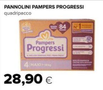 Oasi PANNOLINI PAMPERS PROGRESSI quadripacco offerta
