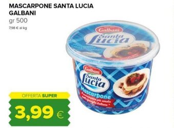 Oasi MASCARPONE SANTA LUCIA GALBANI gr 500 offerta