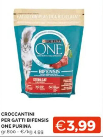 Mercatò CROCCANTINI PER GATTI BIFENSIS ONE PURINA gr.800 offerta