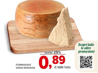 Todis FORMAGGIO GRAN MORAVIA offerta
