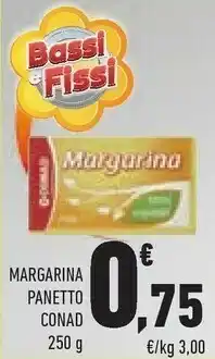 Conad Conad - Margarina 100% Vegetale 250 G(ml) offerta