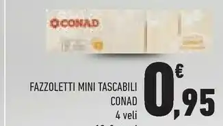 Conad Conad Fazzoletti Mini Tascabili offerta