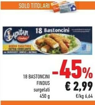 Conad Findus Bastoncini 450 G(ml) offerta