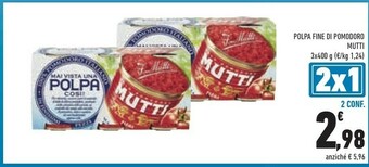 Conad Mutti Polpa Di Pomodoro 1200 G(ml) offerta