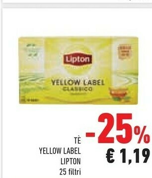 Conad Lipton - Yellow Label Tea offerta