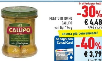 Conad Callipo Tonno offerta