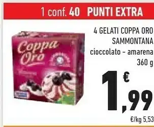 Conad Sammontana 4 Gelati Coppa Oro Amarena offerta