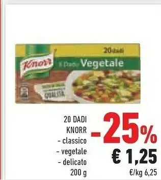 Conad Knorr 20 Dadi offerta