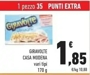 Conad Casa Modena Giravolte Mozzarella E Cotto 170 G(ml) offerta