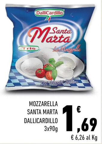Conad MOZZARELLA SANTA MARTA DALLICARDILLO 3x90g offerta