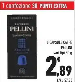 Conad Pellini Cialde caffè offerta