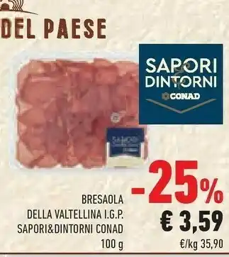 Conad Sapori Bresaola offerta
