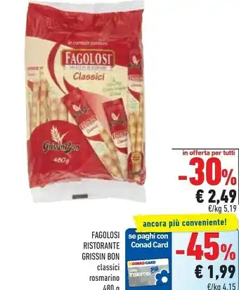 Conad Grissin bon Grissini offerta