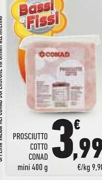 Conad Prosciutto cotto offerta