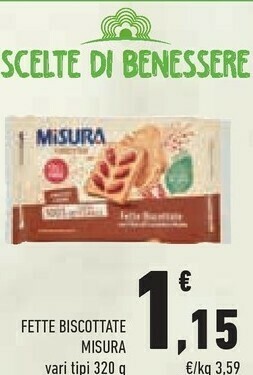 Conad Misura Fette biscottate offerta
