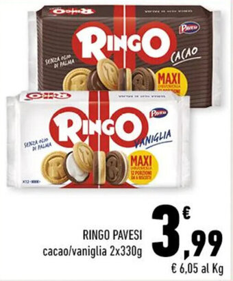 Conad RINGO PAVESI cacao/vaniglia 2x330g offerta