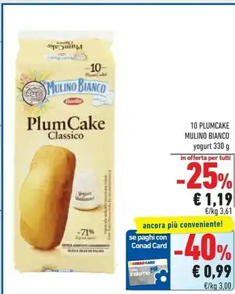Conad Mulino Bianco Plum cake offerta