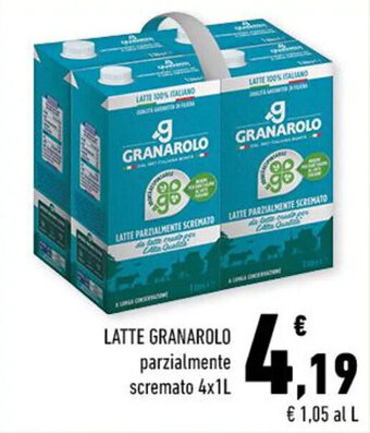 Conad LATTE GRANAROLO parzialmente scremato 4x1L offerta