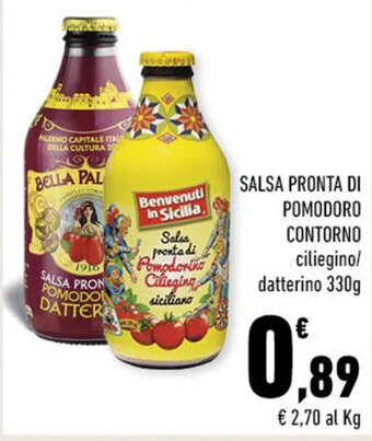 Conad SALSA PRONTA DI POMODORO CONTORNO ciliegino/ datterino 330g offerta