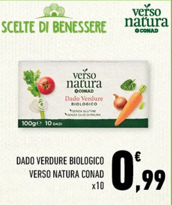 Conad DADO VERDURE BIOLOGICO VERSO NATURA CONAD x10 offerta