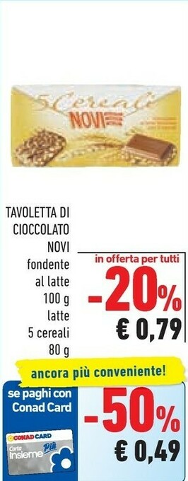 Conad Superstore Novi Cioccolato offerta