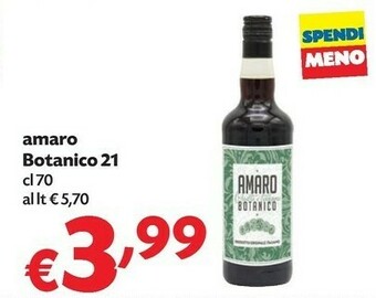 Pam Botanico 21 Amaro offerta