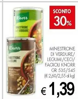 Crai Knorr Minestrone Di Legumi 545 G(ml) offerta