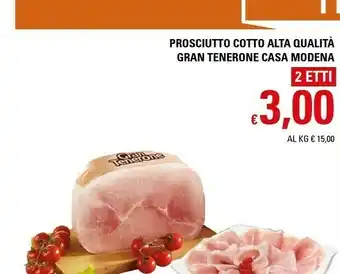 Basko Casa Modena Prosciutto Cotto Alta Qualita Gran Tenerone offerta