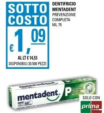 Mentadent Dentifricio