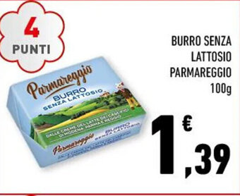 Conad BURRO SENZA LATTOSIO PARMAREGGIO 100g offerta