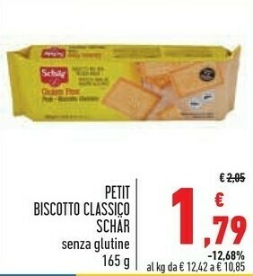 Conad Schar Petit Biscotto Classico 165 G(ml) offerta