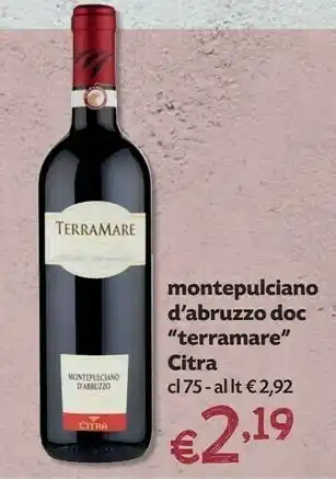 Pam Citra Montepulciano d'Abruzzo offerta